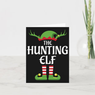 Jagen Elf Familie Matching Gruppe Weihnachten Karte