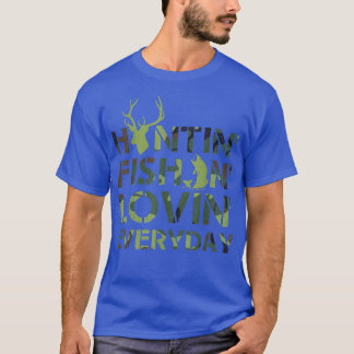 Jagen Fischen liebt alltägliche Camouflage T-Shirt