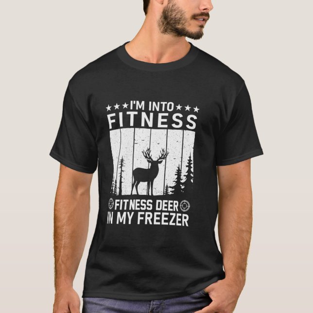 Jagen I m In Fitness Hirsche Gefrierjäger Vater L T-Shirt (Vorderseite)