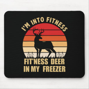 Jagen Ich bin in Fitness Deer Freezer Funny Hunter Mousepad