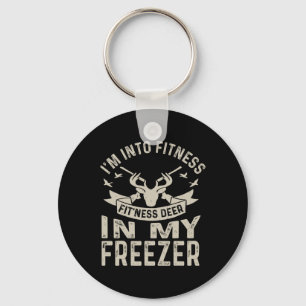 Jagen Ich bin in Fitness Deer Freezer Funny Hunter Schlüsselanhänger