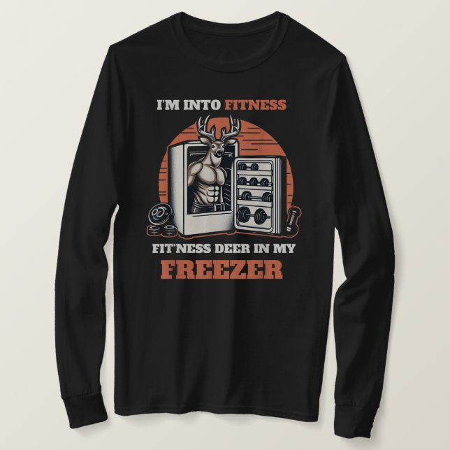 Jagen Ich bin in Fitness Deer Freezer Funny Hunter T-Shirt (Design vorne)