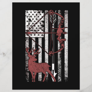 Jagen mit amerikanischer Flagge Jagd Briefbogen