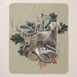 Jagen mit einem Weimaraner, "Grauer Geist" Sherpadecke