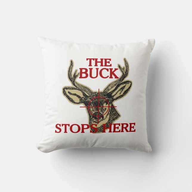 Jagen Sie die Dollar-Halt hier Kissen (Vorderseite)