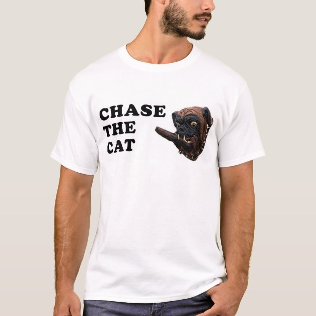 jagen Sie die Katze T-Shirt (Vorderseite)