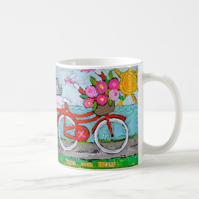 Jagen Sie Ihre Traum-Fahrrad-Tasse Kaffeetasse (Rechts)