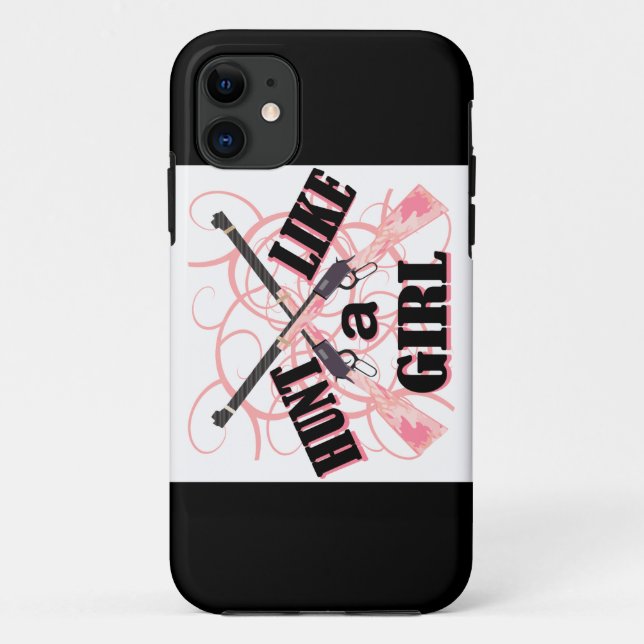 Jagen Sie wie ein Mädchen-Rosa-Camouflage-Gewehr Case-Mate iPhone Hülle (Rückseite)