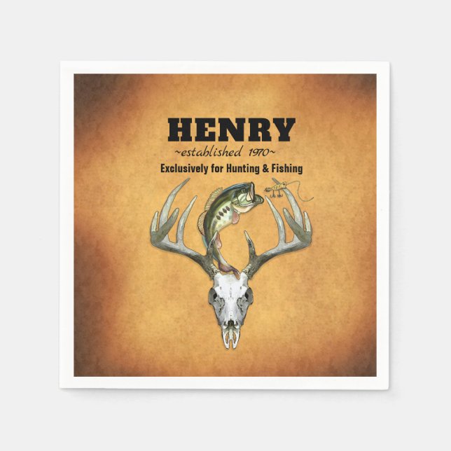 Jagen und Fischen Serviette (Vorderseite)