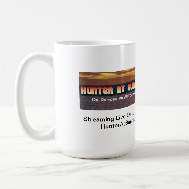 Jäger am Sonnenaufgang kühlen heraus Kaffeetasse (Links)