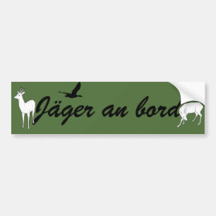 Jäger an bord autoaufkleber