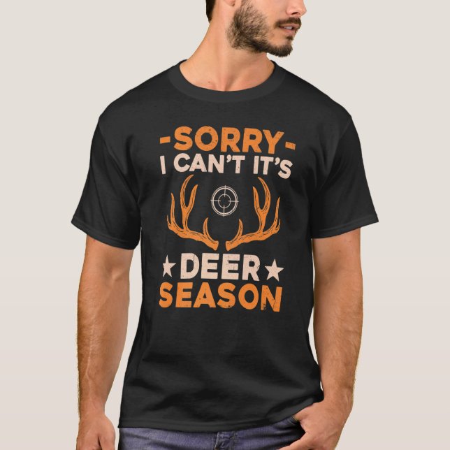 Jäger Angeln Rotwildjagd Spruch T-Shirt (Vorderseite)