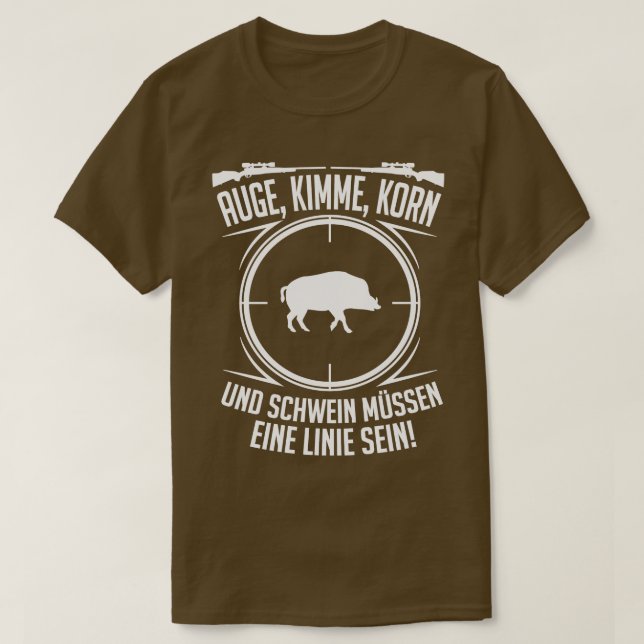 jager augen kimme korn und schwein weiß T-Shirt (Design vorne)