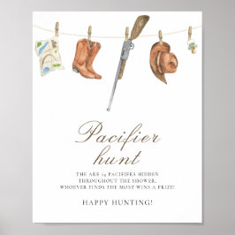Jäger - Beruhigungspaket Baby Shower Spiel Poster