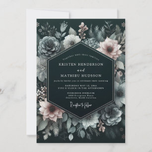 Jäger-Blush-Umbral-Hochzeit Einladung