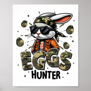 Jäger Camouflage Jäger Hunter Happy Ostertag Kinde Poster