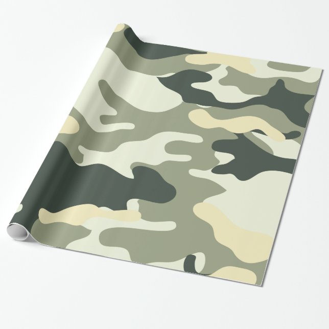 Jäger-Camouflage oder Tarnungs-Muster Geschenkpapier (Ungerollt)