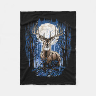 Jäger Deer Jagd Big Whitetail Buck Fleecedecke