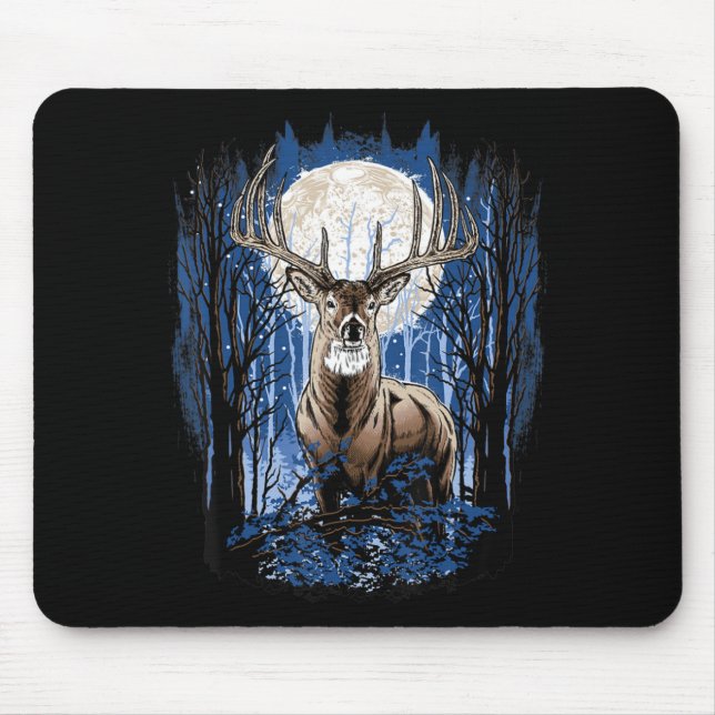 Jäger Deer Jagd Big Whitetail Buck Mousepad (Vorne)