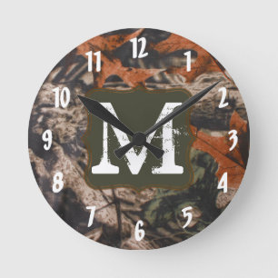 Jäger der Camouflage Monogram, erste Wall-Uhr Runde Wanduhr