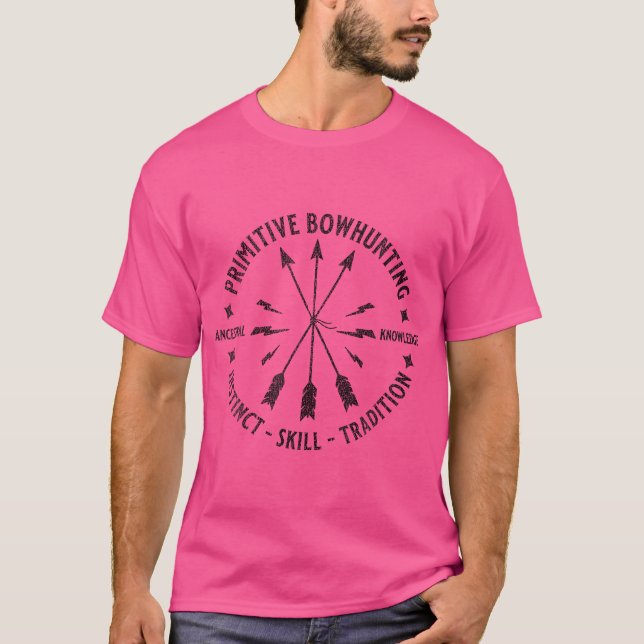 Jäger der Jagdbowjagd für Hirsche T-Shirt (Vorderseite)