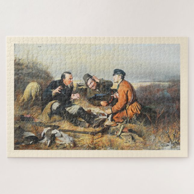 Jäger, die eine Erholung nehmen Puzzle (Horizontal)