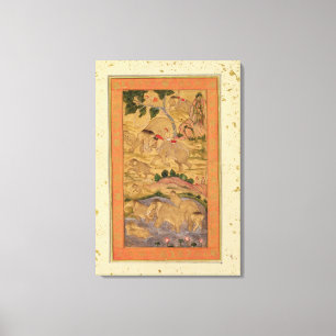 Jäger, die Elefanten, vom großen Clive Leinwanddruck