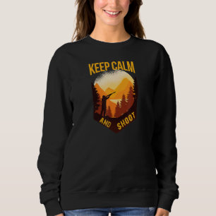 Jäger, die Sportschießen mit fliegenden Schießerei Sweatshirt
