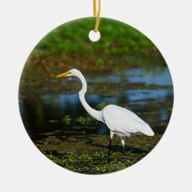 Jäger Egret Keramik Ornament (Vorne)
