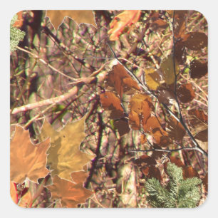Jäger-Forest-Camouflage-Malerei maßgeschneidert Quadratischer Aufkleber