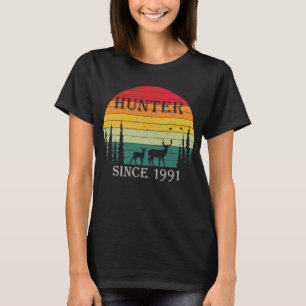 Jäger Geboren 1991 Geburtstagsgeschenkjagd seit 19 T-Shirt