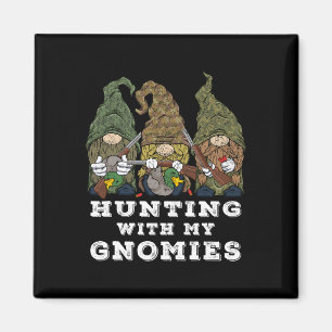 Jäger Gnome jagen mit meinen Gnomen auf der Jagd n Magnet