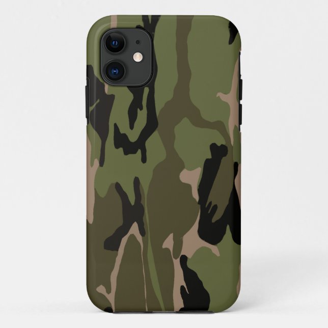 Jäger-Grün-Camouflage Case-Mate iPhone Hülle (Rückseite)