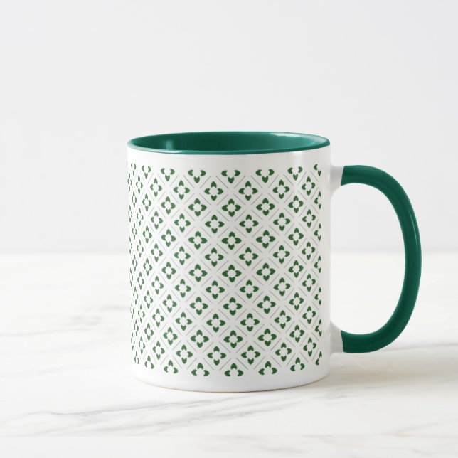 Jäger-Grün-Lotus-Quadrat Tasse (Rechts)