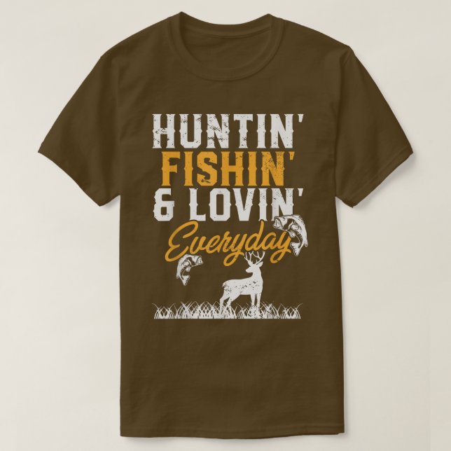 Jäger I Fischer I Jagen Fischen und lieben Ev T-Shirt (Design vorne)
