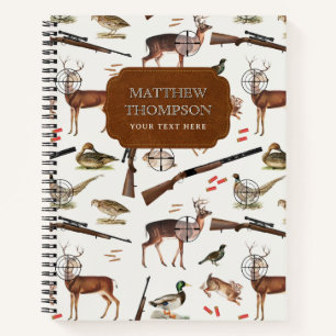 Jäger im Freien Wildlife-Muster Notizbuch