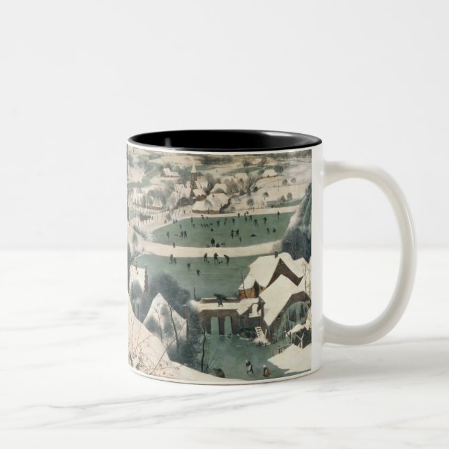 Jäger im Schnee - Januar 1565 Zweifarbige Tasse (Rechts)
