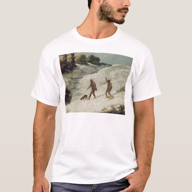 Jäger im Schnee oder die Wilderer T-Shirt (Vorderseite)