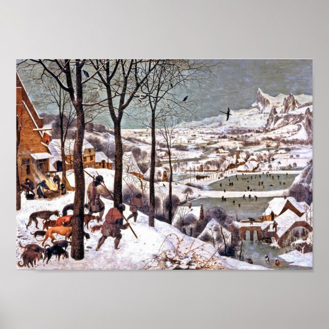 Jäger im Schnee, Pieter Bruegel der Ältere Poster (Vorne)