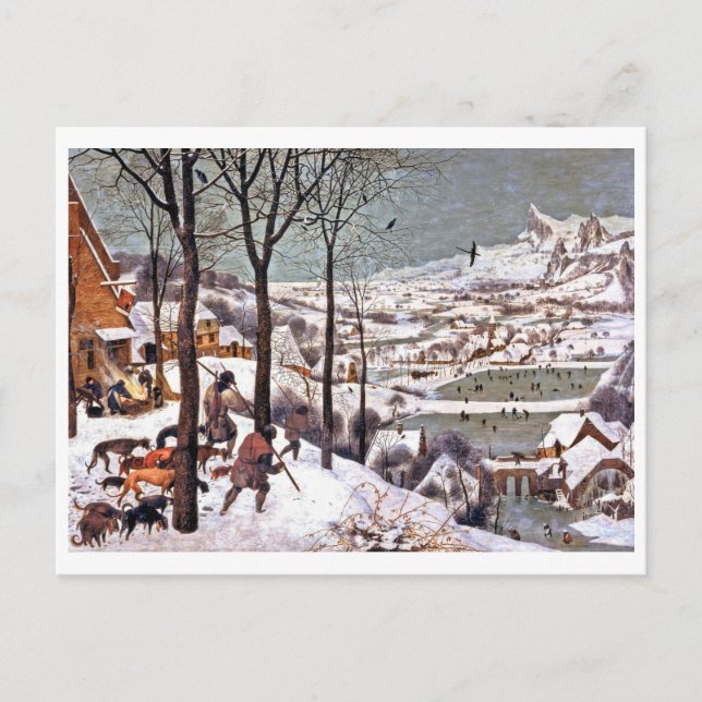 Jäger im Schnee, Pieter Bruegel der Ältere Postkarte (Vorderseite)