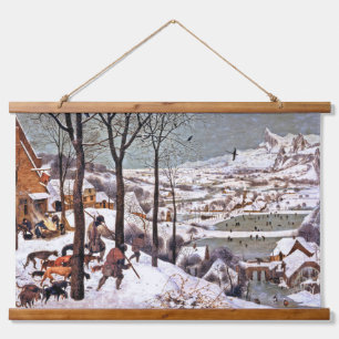 Jäger im Schnee, Pieter Bruegel der Ältere Wandteppich Mit Holzrahmen