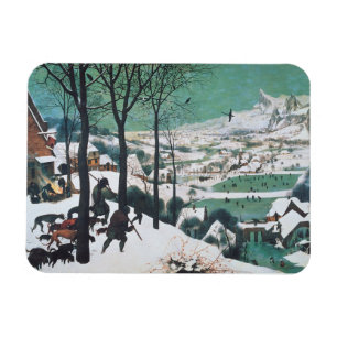 Jäger im Schnee von Bruegel Magnet