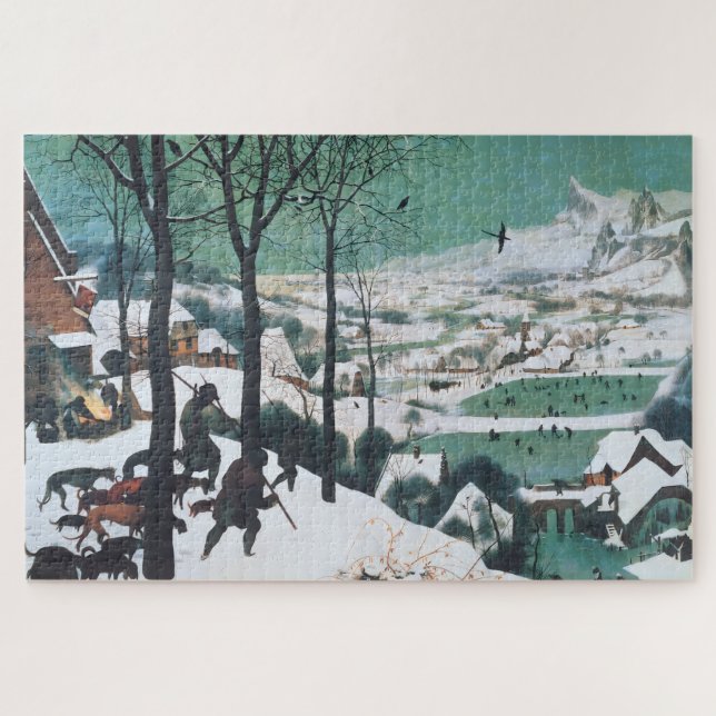 Jäger im Schnee von Bruegel Puzzle (Horizontal)