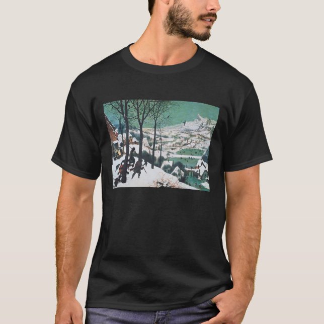 Jäger im Schnee von Bruegel T-Shirt (Vorderseite)