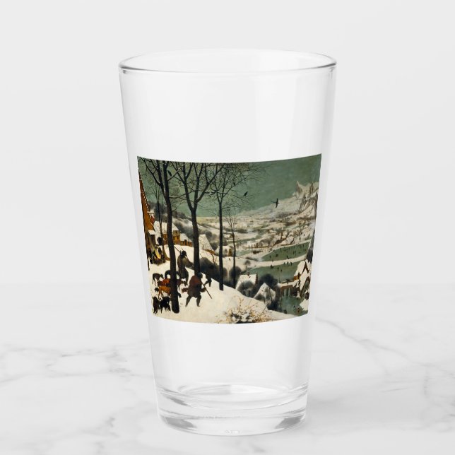 Jäger im Schnee (von Pieter Bruegel dem Älteren) Glas (Vorderseite)