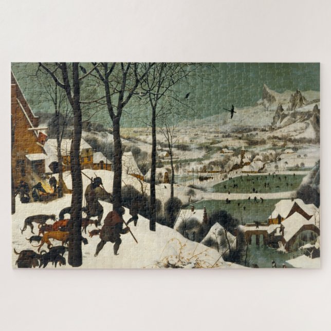 Jäger im Schnee (von Pieter Bruegel dem Älteren) Puzzle (Horizontal)