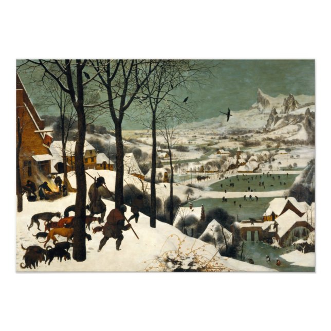 Jäger im Schnee von Pieter Bruegel der Ältere Fotodruck (Vorne)