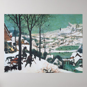 Jäger im Schnee von Pieter Bruegel Poster