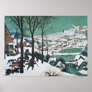 Jäger im Schnee von Pieter Bruegel Poster