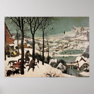 Jäger im Schnee von Pieter Bruegel Poster